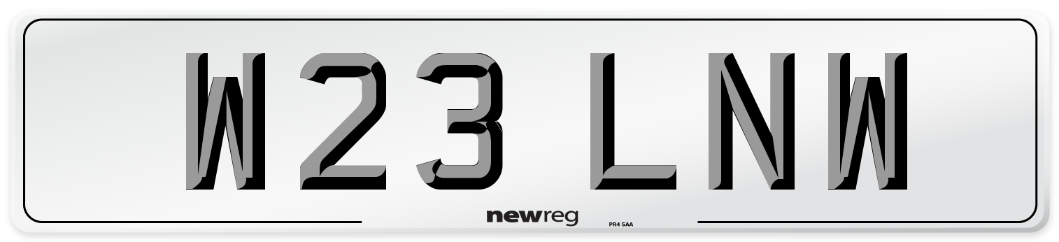 W23 LNW Number Plate from New Reg
